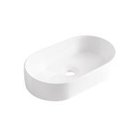 AQUAUNO NAIA Vasque à poser 51x31 cm ovale céramique blanche
