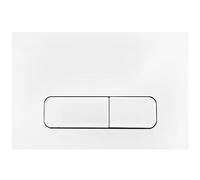 AQUAUNO Plaque de Commande WC Blanc Brillant - Double Chasse Éco - Compatible Geberit Sigma - Look Classique - Facile à Nettoyer et Discret