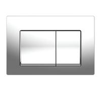 AQUAUNO Plaque de Commande WC Chrome Brillant - Double Chasse Éco - Compatible Geberit Sigma - Finition Miroir Moderne et Résistante
