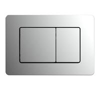 AQUAUNO Plaque de Commande WC Chrome Miroir - Acier Inoxydable - Double Chasse Éco - Compatible Geberit Sigma - Finition Brillante et Élégante