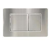 AQUAUNO Plaque de Commande WC Inox - Acier Inoxydable Brossé - Double Chasse Éco - Compatible Geberit Sigma - Design Moderne et Durable