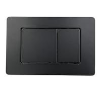 AQUAUNO Plaque de Commande WC Noir Mat - Acier Inoxydable - Double Chasse Éco - Compatible Geberit Sigma - Finition Moderne et Élégante