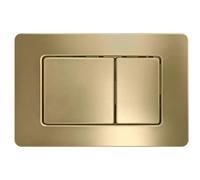 AQUAUNO Plaque de Commande WC Or Brossé - Acier Inoxydable - Double Chasse Éco - Compatible Geberit Sigma - Design Élégant et Durable