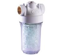 AQUAWATER, 105950, Mini-filtre double action anti-corrosion et anti-calcaire pour chauffe-eau, compact et polyvalent, filtration silicophosphate, débit max 110 l/min, fabrication française