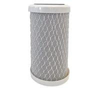 AQUAWATER, 106649, Cartouche filtrante 5" double action pour eau de boisson - Élimine goût, odeurs et impuretés - Charbon actif d'origine végétale - Compatible porte-filtre 5" - 6 mois