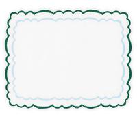 AQUAZURRA - ALLEGRA COCKTAIL NAPKIN - Accessoires de maison EMERALD GREEN AND WHITE 2 St.