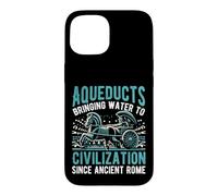 Aqueducs apportant de l'eau à la civilisation Depuis la Rome Antique Coque pour iPhone 15