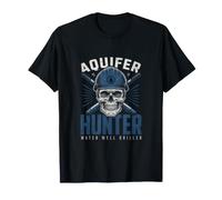 Aquifer Hunter Foreur de puits d'eau Motif crâne T-Shirt