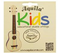 Aquila® »KIDS - Multi-Color -Ukulele Strings« Pour soutenir l'éducation musicale précoce - Convient pour Ténor- Soprano et Concert-Ukulélé - Super NylGut - Accordage GCEA