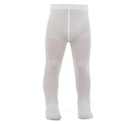 AQUILONE 0-14 Collant Tesoro, Collant Transparent pour Nouveau-né, Fantasie Florale, Collant de Cérémonie - Made in Italy (3-6, Blanc)
