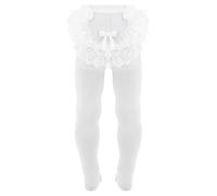 AQUILONE 0-14 Collants Fille, Pour Nouveau-Nés & Bébés, Collants Enfant Avec Volants et Noeud, Convenant Pour es Cérémonies, Baptêmes, Fêtes - Made in Italy, 1 Paire