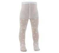AQUILONE 0-14 Collants pour nouveau-né, collants pour nouveau-né, noués avec broderie, fleurs, collants de cérémonie - Made in Italy, Bianco, 3-6 mois