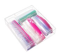 Aquiver Organiseur de sacs en acrylique - Organiseur de tiroir pour sacs à bagages et support de sacs de rangement en plastique pour aliments - Compatible avec les sacs à sandwich gallon, litre,