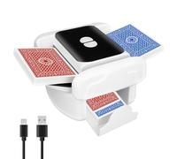 aquota Mélangeur de Cartes Automatique, Portable et Rechargeable, Silencieux, pour 1 à 2 Jeux de Cartes, Compatible avec UNO, Poker, Blackjack, Skip-Bo et Phase 10