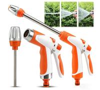 Aquoxis Power Washer : Accessoire de Nettoyeur Haute Pression en Acier Inoxydable - Outil de Nettoyage 15 Fois Plus Puissant - Buse Universelle pour Tuyau d'arrosage (Orange,Single Washer)