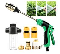 Aquoxis Power Washer : Accessoire de Nettoyeur Haute Pression en Acier Inoxydable - Outil de Nettoyage 15 Fois Plus Puissant - Buse Universelle pour Tuyau d'arrosage (Green,Washer Set)