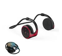 AQUYY Casque de Sport sans Fil Bluetooth, Écouteurs Léger et Pliable pour Course Gym Yoga, Prise en Charge de la Carte Mémoire, on-Ear Ecouteurs Stéréo HiFi Ergonomiques Oreillette sans Fil Red