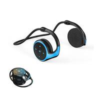 AQUYY Casque de Sport sans Fil Bluetooth, Écouteurs Léger et Pliable pour Course Gym Yoga, Prise en Charge de la Carte Mémoire, on-Ear Ecouteurs Stéréo HiFi Ergonomiques Oreillette sans Fil Blue