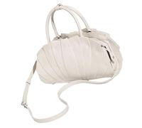 Aqvjd Sac à main de bureau en forme d'éventail en polyuréthane avec bandoulière réglable pour diverses occasions, beige