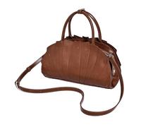 Aqvjd Sac à main de bureau en forme d'éventail en polyuréthane avec bandoulière réglable pour diverses occasions, marron