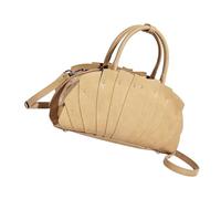 Aqvjd Sac à main de bureau en forme d'éventail en polyuréthane avec bandoulière réglable pour diverses occasions, jaune