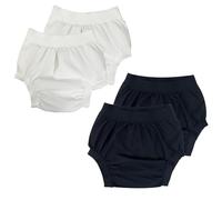 AQX Lot de 4 housses de couches en tissu pour adulte, sous-vêtements imperméables réutilisables pour incontinence, pantalons en plastique taille haute et étanches, blanc, XXX-Large