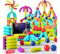 AQXONG 108Pcs Jouets de Construction Magnétiques, Jouets de Construction 3D, Blocs de Construction Magnétiques, Cadeau de Jouet d'apprentissage Éducatif pour Garçons et Filles de 3 à 12 Ans
