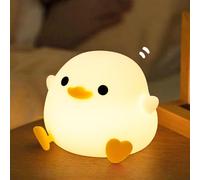 AQXONG DoDo Duck Veilleuse pour Enfants, Veilleuse Enfant Kawaii, Veilleuse Portable pour Enfants à Gradation Tactile, Rechargeable Peut être Chronométré Veilleuse Enfant Cadeau Nouveau-né Fille