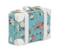 aqxreight 1:6 Mode Maison de Poupée Bagages en Métal Mini Poupée Valise 3 X 2 X 1in Jouet Miniature Maison de ValiseFlower de de Brillamment et comme des Accessoires Cadeaux et à Qui (Blue)