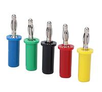 aqxreight 10 Connecteurs Fiche Banane 4 Mm Empilables pour des Connexions électriques Sécurisées 30~60 V 32 A Broches Haute Résistance Type de Soudage Fiable Prises Banane pour Diverses Applications