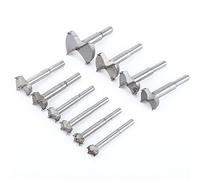 aqxreight 10 Pièces 14 50mm Forstner Foret Ensemble Carbure Fond Plat Bois Outil d'alésage pour le Travail du Bois Armoires Meubles Charnière Cheville Trou de Coupe