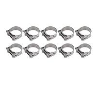 aqxreight 10 Pièces Collier de Serrage 201 Acier Inoxydable renforcé Aspect Noyau Complet Colliers de Serrage Galvanisés pour l'industrie Automobile 48-51mm Lorsque les Petits Gaz Mous et Durs