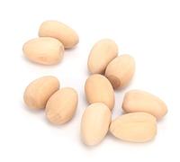 aqxreight 10 Pièces Oeufs en Bois Vif Léger Portable Pas Facilement cassé Jouet Alimentaire Faux Oeufs pour Les Décorations Familiales personnalisé pour Compléter Vos Humeurs Peindre Lisse Avoir Un