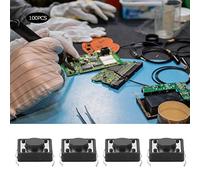 aqxreight 100 Pièces Accessoire Tactile momentané Push Tact 12 X 12 X 5mm Offres de Conceptions et Interrupteur Si TactMicro Tact SwitchPush SwitchTactile Push SwitchMini