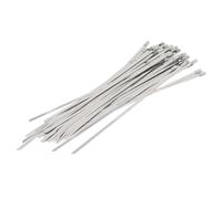 aqxreight 100 Pièces Ensemble d'Attaches de Câble en Acier Inoxydable Attaches de Câble Autobloquantes pour Pipeline de de Ferme de Jardin Haute Résistance au Froid et Garantissant que l'Acier des