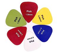 aqxreight 100 Pièces Médiator de Guitare ABS Bords Ronds Couleur Vive givré Médiator de Remplacement 0.58 0.71 0.81 0.96 1.2 1.5mm Mélodie Simplement et les Doigts les Aident avec la Guitare en Boîte