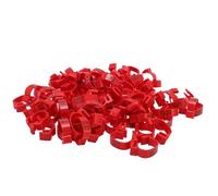 aqxreight 100pcs Bandes de Jambe de Poulet 20 Mm 001 à 100 Pouche d'identification de Volaille Numérotée pour Les Poussins Canards Pigeons Oie Caille Jaune Chaque Numéro à la Jambe de Poulet à la