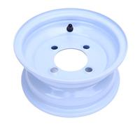 aqxreight 19x7-8 Rim REELLE ATV - Rime D'alliage en Aluminium Durable 8 Pouces avec 4 Trous de Boulon pour Go Kart, Quad, Vélo en Terre et Conduite sur la Tondeuse - Finition Blanche
