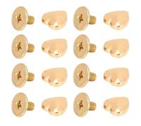 aqxreight 20 Pcs Rivets en Forme de Coeur 8 Mm Rivets Décoratifs en Alliage de Zinc avec Vis PH pour Ceintures en Cuir Sacs Vêtements Bricolage Artisanat Réparation Argent Noir (GOLD)