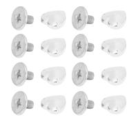 aqxreight 20 Pcs Rivets en Forme de Coeur 8 Mm Rivets Décoratifs en Alliage de Zinc avec Vis PH pour Ceintures en Cuir Sacs Vêtements Bricolage Artisanat Réparation Argent Noir (Pince argentée)