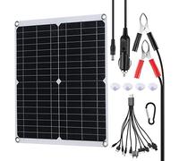 aqxreight 20W Batterie Solaire Portable et Mainteuler Construction du Panneau Solaire dans un Contrôleur Intelligent à énergie pour l'automobile Car RV à 10 Pouces, il Marque Plusieurs Appareils
