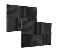 aqxreight 24 Pcs/pack Studio Mousses Mousse d'isolation Phonique Panneaux Insonorisants éponge Insonorisée 30*30*2 5 Cm/12*12*1in Paquet de 24 Pièces 3 * Pas d'isolation Acoustique en Mousse (12PCS)