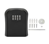 aqxreight 3,78 X 3,15 X 1,61 Pouces Boîte de Verrouillage à Combinaison Murale ABS Boîte de Verrouillage de Stockage de clé étanche à 4 Chiffres avec capacité de 5 Clés pour Les (Black)