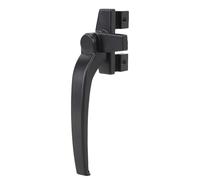 aqxreight 4 Pièces Poignée de Fenêtre en Alliage d'aluminium Serrure de Poignée de Fenêtre pour Porte Coulissante Interne et Externe Coulissante Verticale et Horizontale Main Gauche érosion Noire