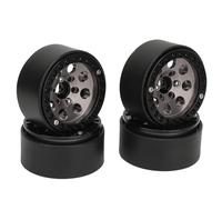 aqxreight 4pcs RC Roue DE 1,9 Pouce en Aluminium Alliage Stable RC Charge DE Rage pour AXIAL SCX10 III Red (Gray)