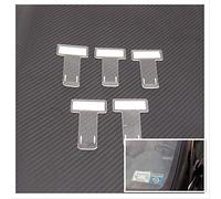aqxreight 5 Pièces Clamp/Holder Transparent pour Billet de Parking de Voiture Porte-Billet de Synchronisation en Plastique Porte-Billets de Pare-Brise de Voiture avec Ruban Adhésif Mieux Montrer le