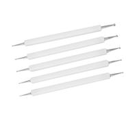 aqxreight 5 Pièces Tige Acrylique à Double extrémité Stylo d'indentation en Argile Ronde Outil de Pointage de Sculpture Bricolage la Surface Polie Stylo d'indentation Outil 'indentation en Argile