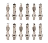 aqxreight 50 Pièces Fiches Banane Filetage Hexagonal Haute Précision Bonne Performance de Transmission Connecteurs Accessoires de Test électronique Contact de Haute Fabrication Technologie CNC Bons