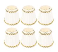 aqxreight 6 Pièces Abat-jour en Tissu Tissu plissé Lampe Décorative Remplacement Abat-jour à Clipser pour Lampes Murales de Table Maison Hôtel Texture émettre une Lumière un Sont des une qualité