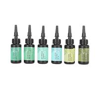 aqxreight 6 Pièces de Résine UV Colorée 10 Ml Chaque Stylo en Forme de Feuille d'aluminium à Durcissement Rapide Colle UV de Scellage pour Bijoux à Bricoler Soi-même Artisanat Série Verte Air en